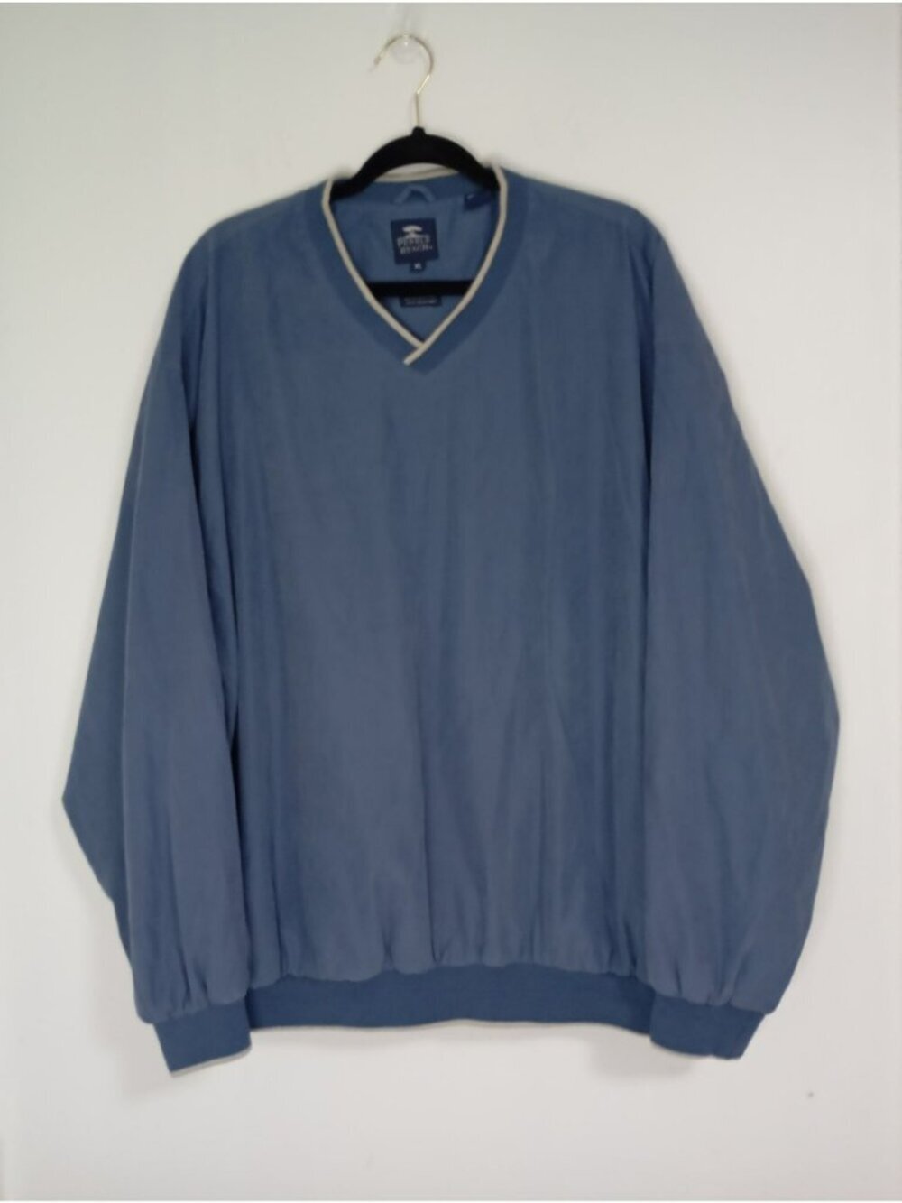Pebble Beach Windbreaker Pullover XL Water & Wind Resistant V-Neck Blue